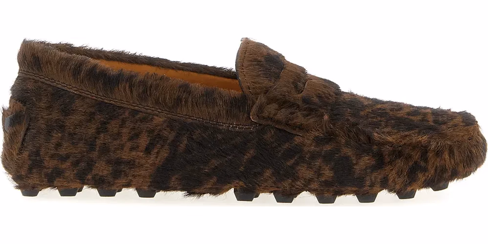 Tod's Brown Calfskin Slip-On Loafers