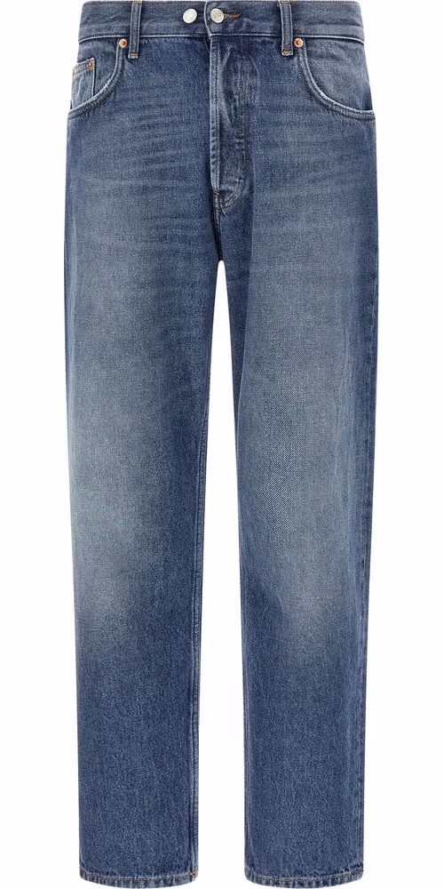 Department 5 Blue Cotton Straight-Leg Jeans