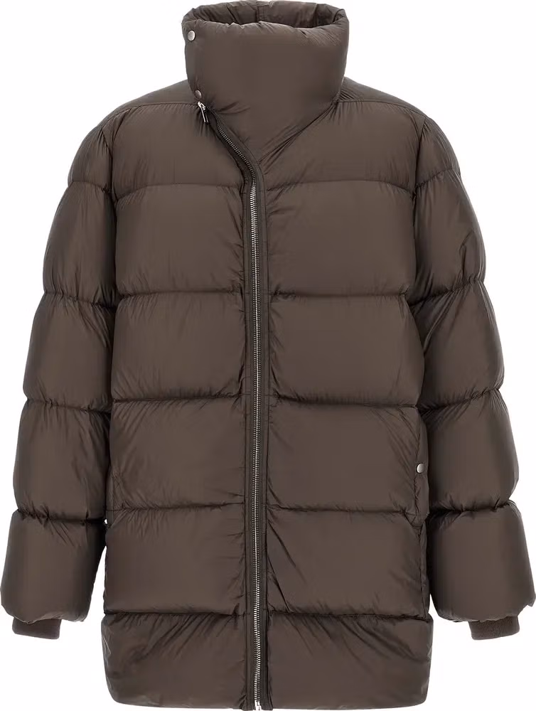 Rick Owens Brown Nylon Full-Length Jacket