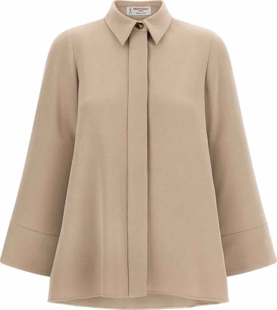 Alberto Biani Beige Triacetate Blouse