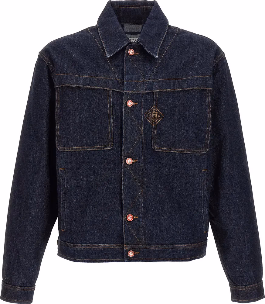 Casablanca Blue Cotton Denim Jacket