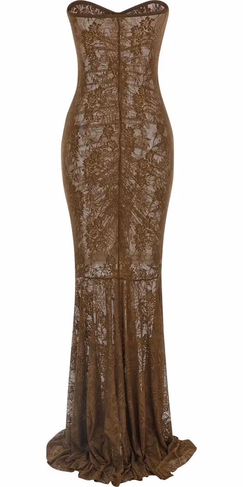 Norma Kamali Bicolor Polyamide Long Dress