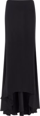 Black Silk Mini Skirt