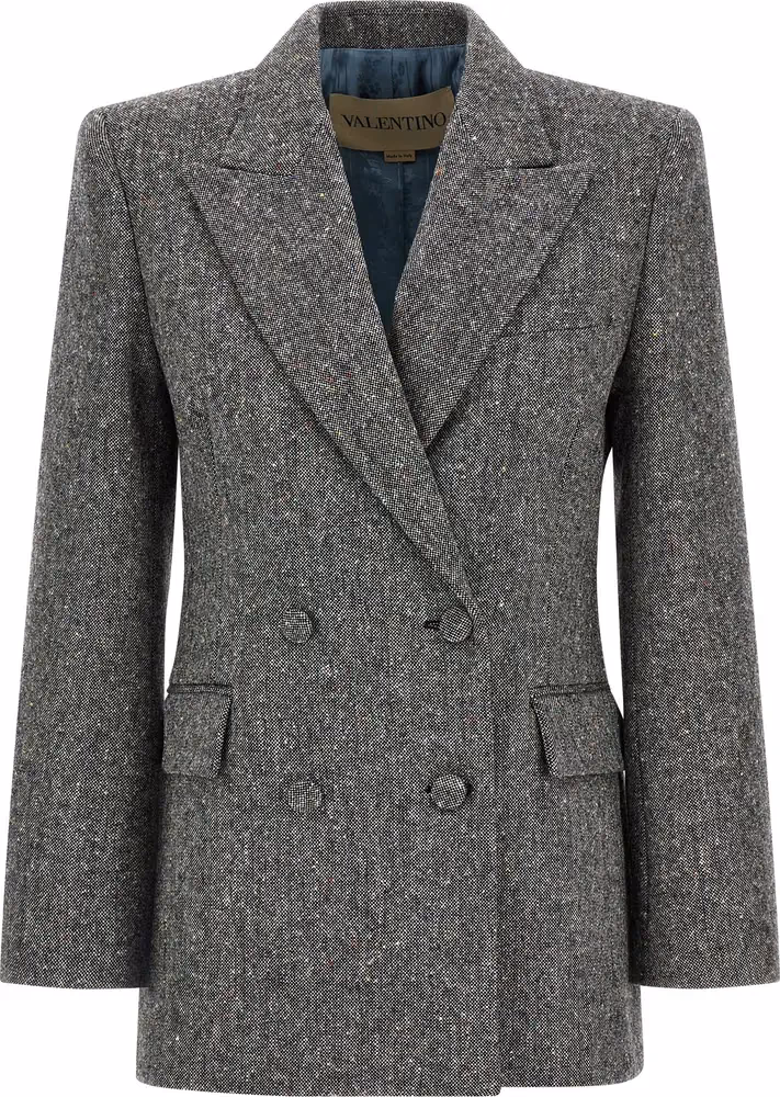 Valentino Garavani Gray Virgin Wool Blazer
