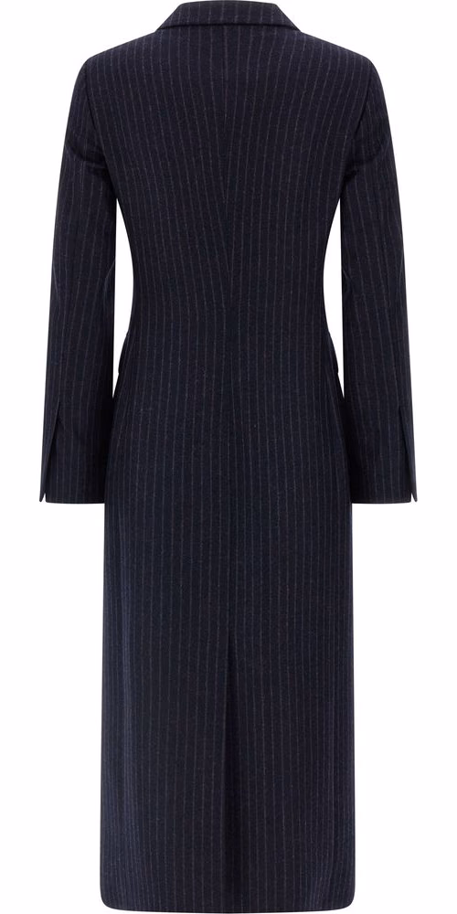 Alberto Biani Blue Virgin Wool Coat