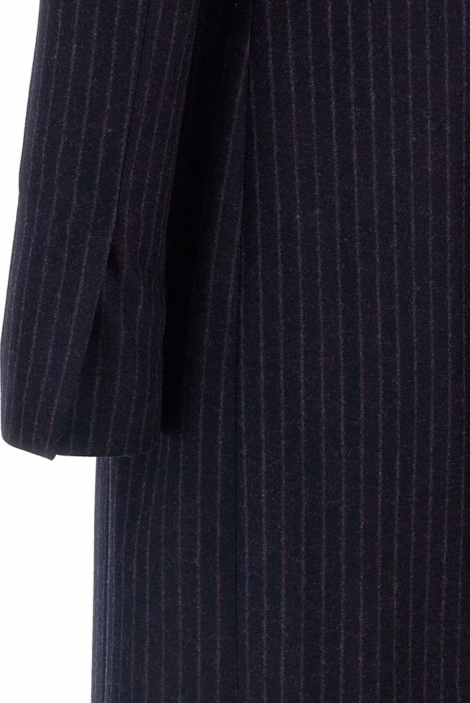 Alberto Biani Blue Virgin Wool Coat
