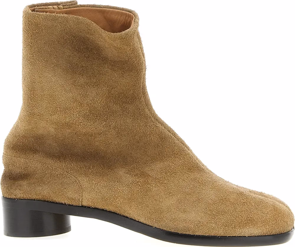 Maison Margiela Beige Calfskin Ankle Boots