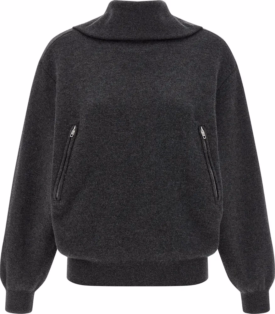 Balenciaga Gray Wool Cardigan