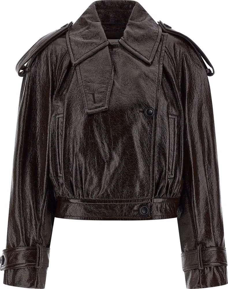 Sportmax Brown Cotton Coat