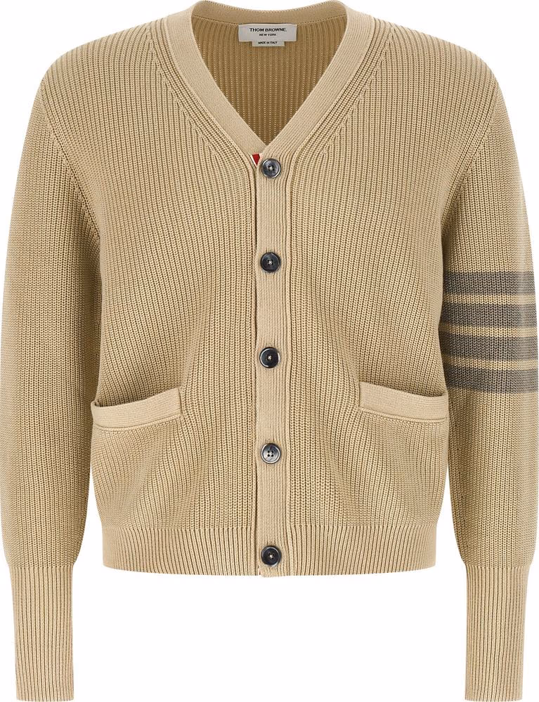 Thom Browne Beige Cotton Cardigan