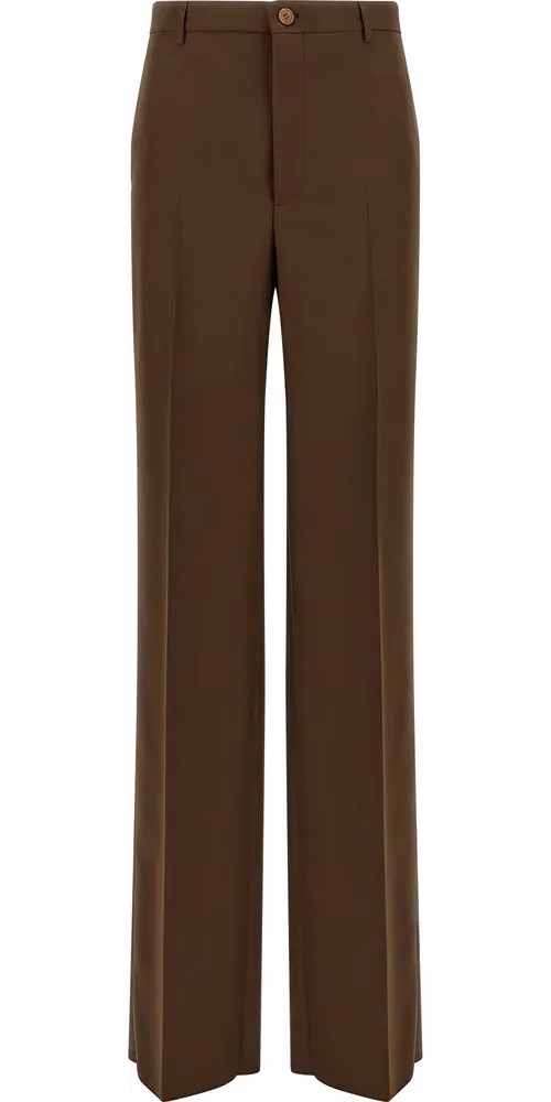 Gucci Brown Polyester Dress Pants