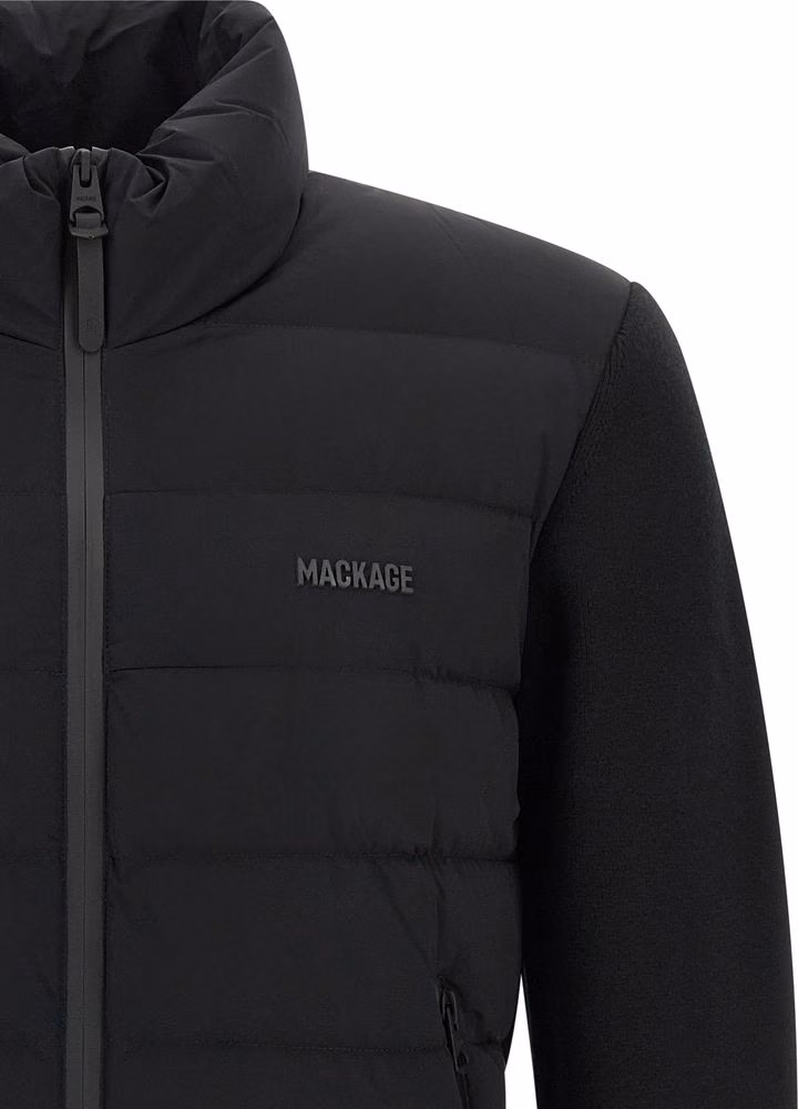 Mackage Blue Nylon Cardigan