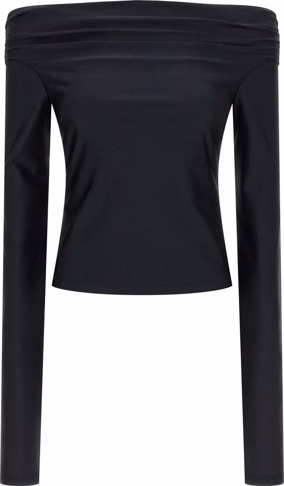 The Andamane Black Polyamide Tank Tops