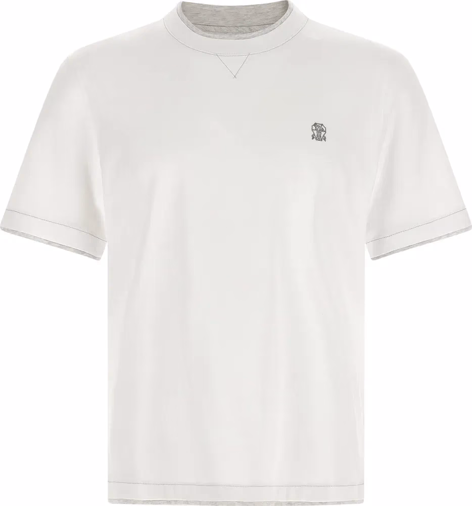 Brunello Cucinelli White Cotton T-Shirt