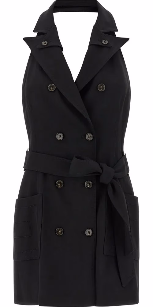 Elisabetta Franchi Black Viscose Short Dress