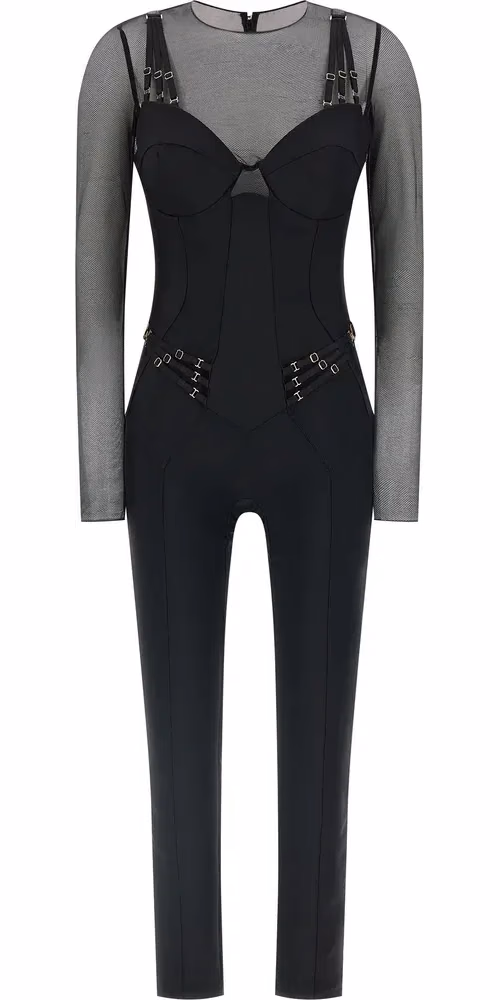 Elisabetta Franchi Black Polyamide Jumpsuit