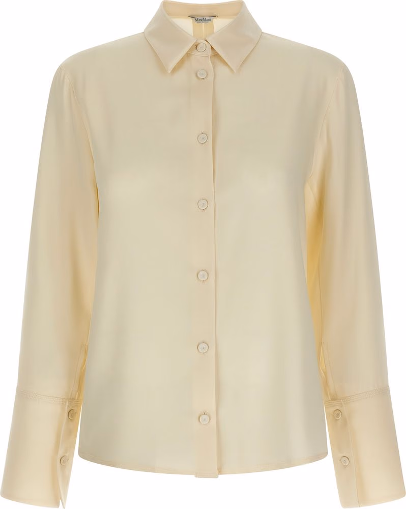 Max Mara White Silk Blouse
