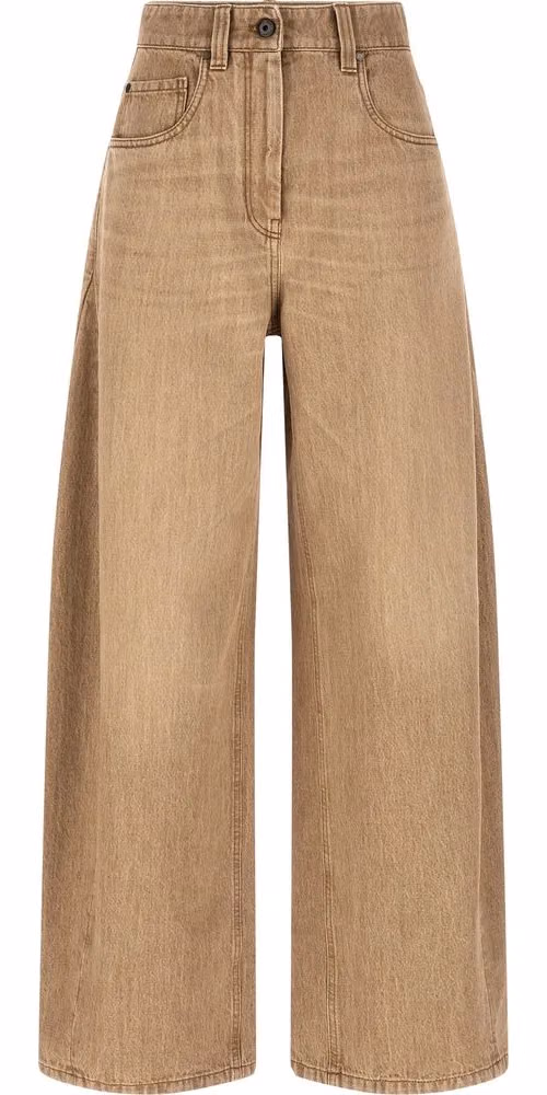 Brunello Cucinelli Beige Cotton Jeans Denim