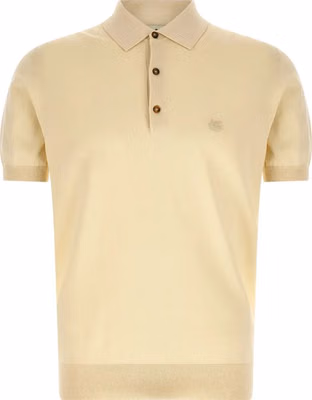 Beige Cotton Polo Shirt