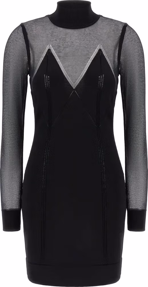 Elisabetta Franchi Black Viscose Short Dress