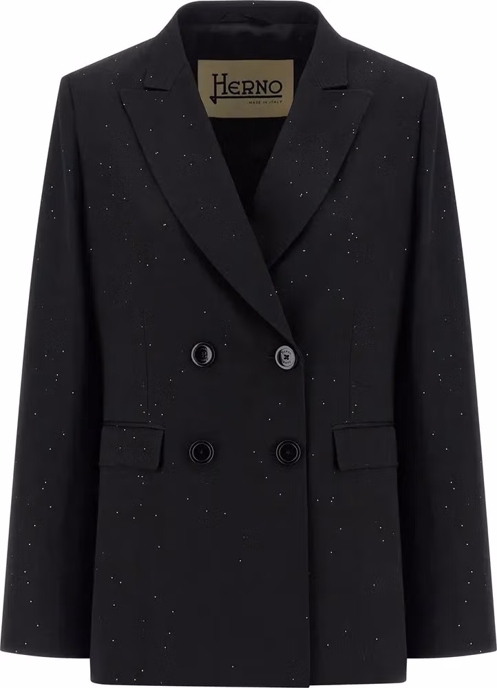 Herno Black Viscose Blazer