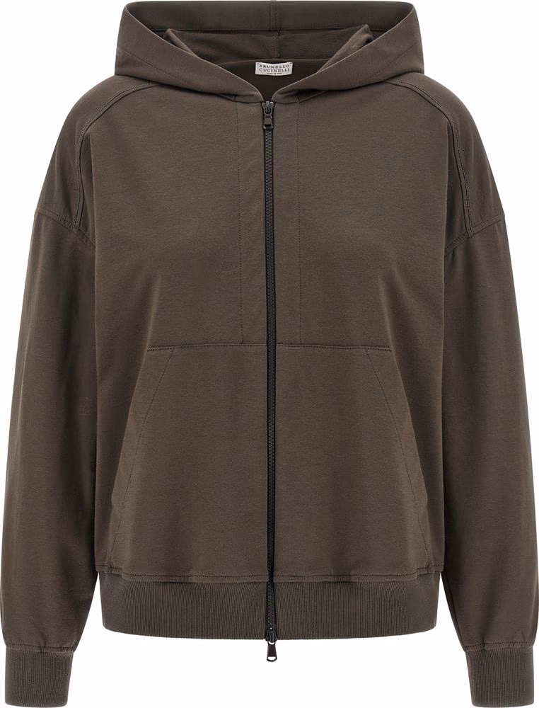 Brunello Cucinelli Brown Cotton Hoodie