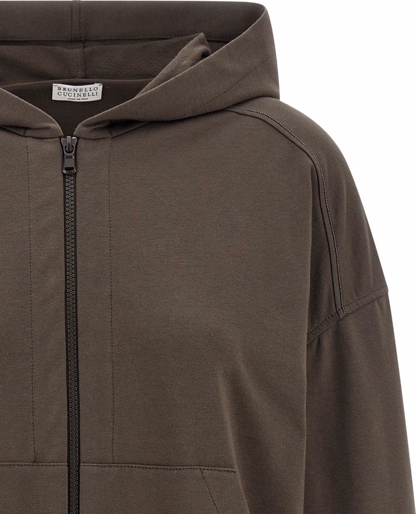 Brunello Cucinelli Brown Cotton Hoodie