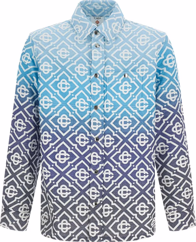 Casablanca Blue Cotton Shell Jacket