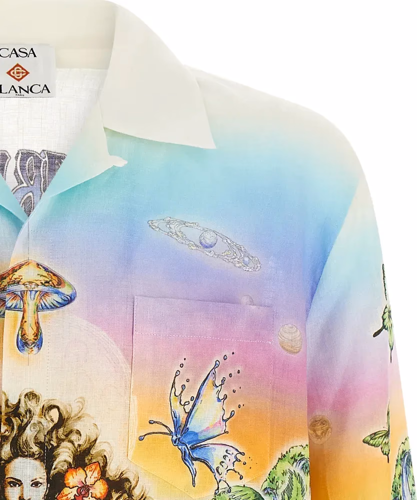 Casablanca Multicolor Linen Blouse