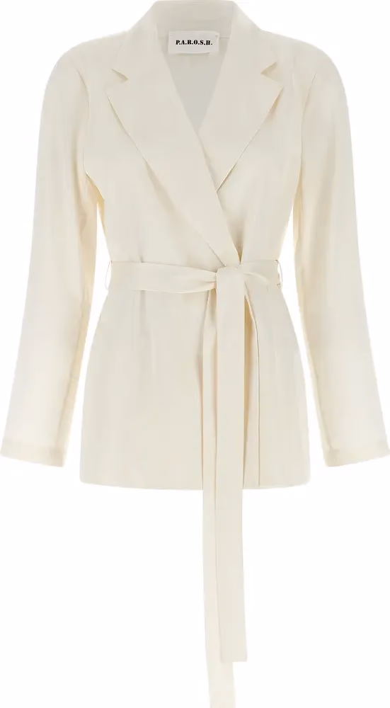 P.A.R.O.S.H. White Polyester Blazer