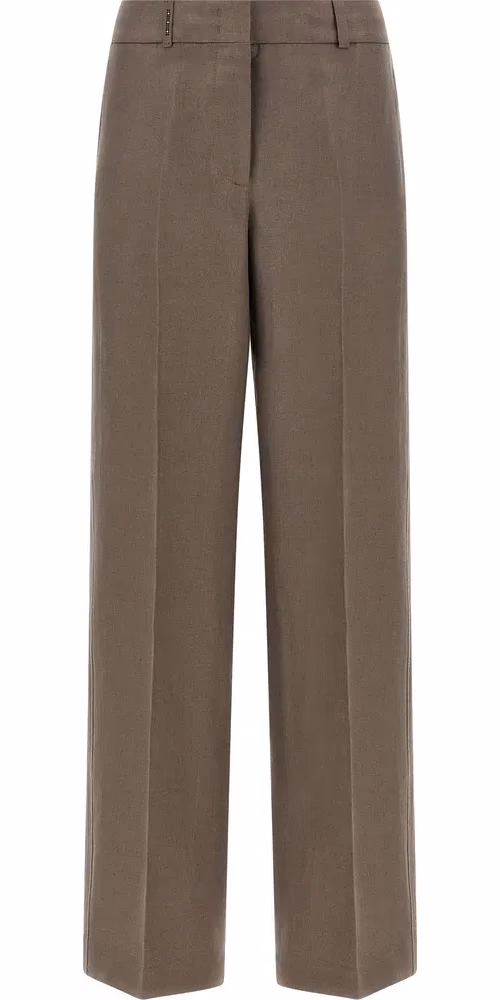 Peserico Brown Linen Pants