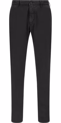 Black Cotton Casual Pants