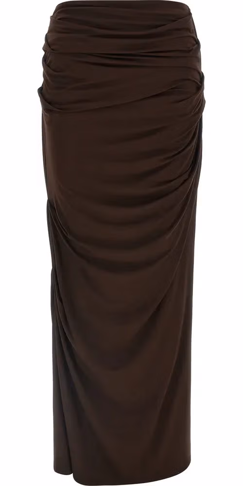 Entire Studios Brown Viscose Mini Skirt
