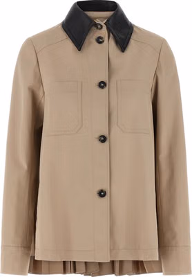 Beige Polyester Coat
