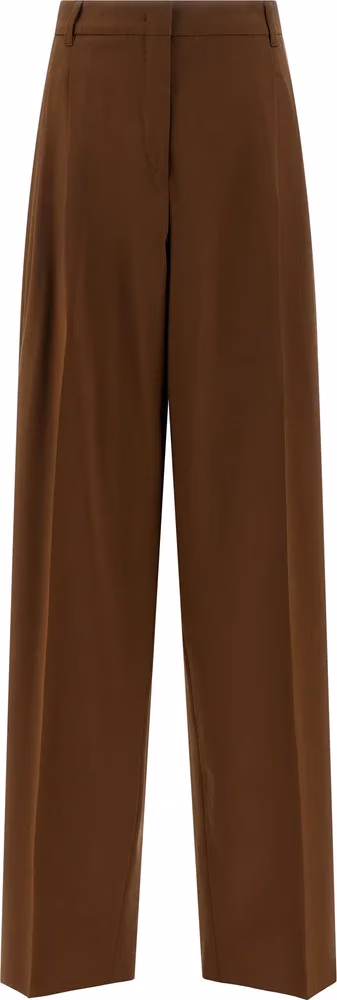 Max Mara Brown Virgin Wool Casual Pants