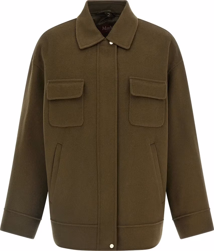 Max Mara Bicolor Virgin Wool Coat