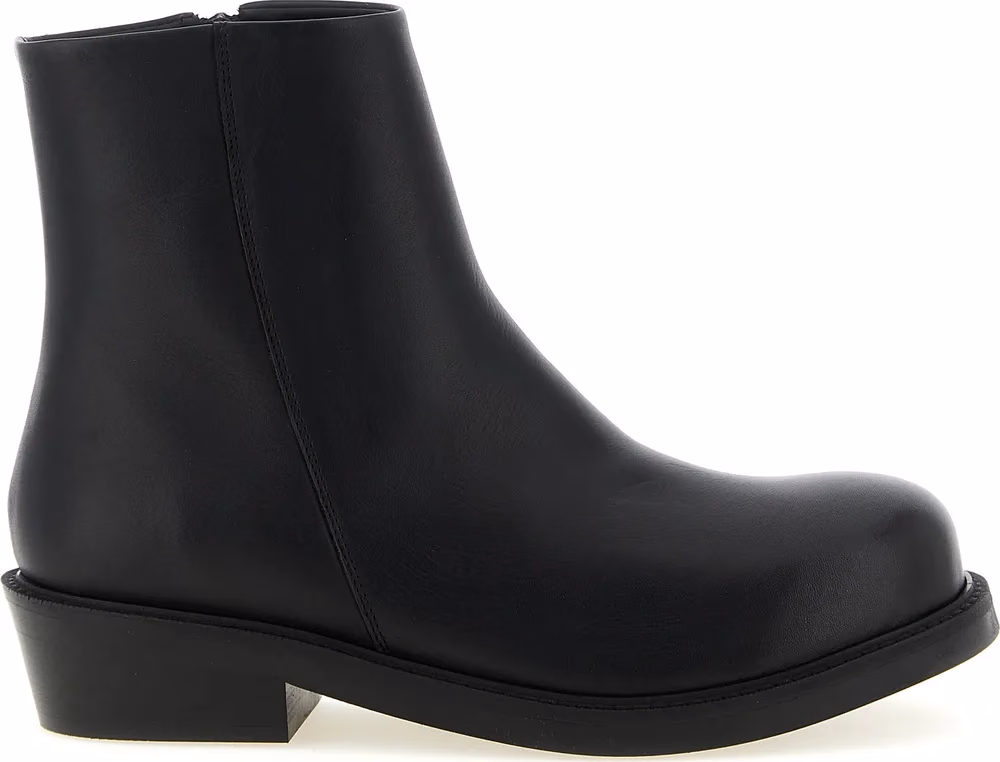 SÉFR Black Calfskin Ankle Boots