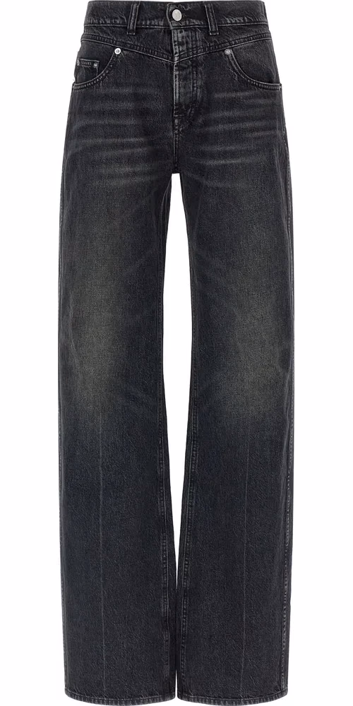 Armarium Black Cotton Straight-Leg Jeans