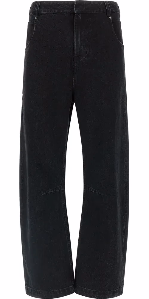 Entire Studios Black Cotton Straight-Leg Jeans