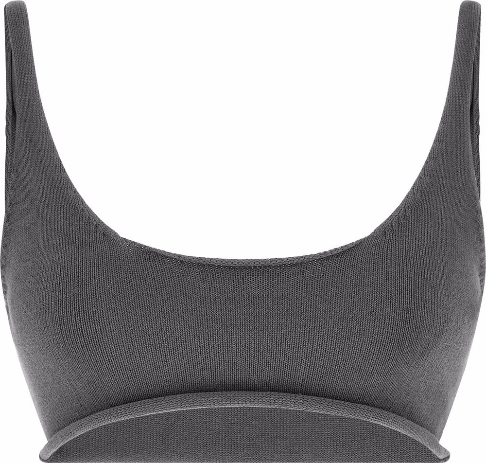 Entire Studios Gray Cotton Sport Bra