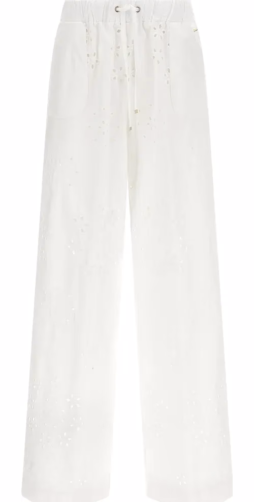 Herno White Cotton Casual Pants