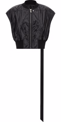 Black Nylon Sleeveless Jacket