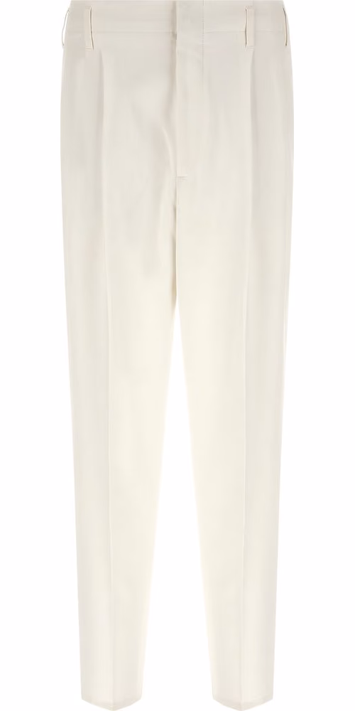Brunello Cucinelli White Cotton Casual Pants