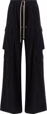 Black Cotton Cargo Pants