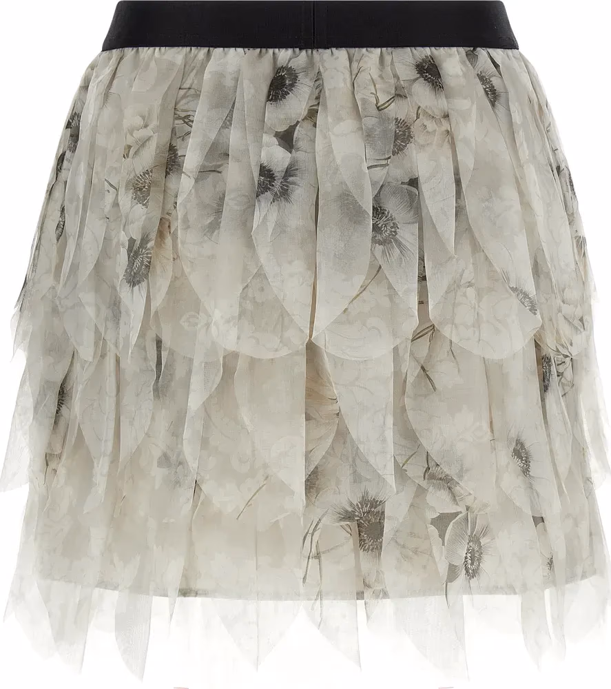 Max Mara Gray Silk Long Skirt