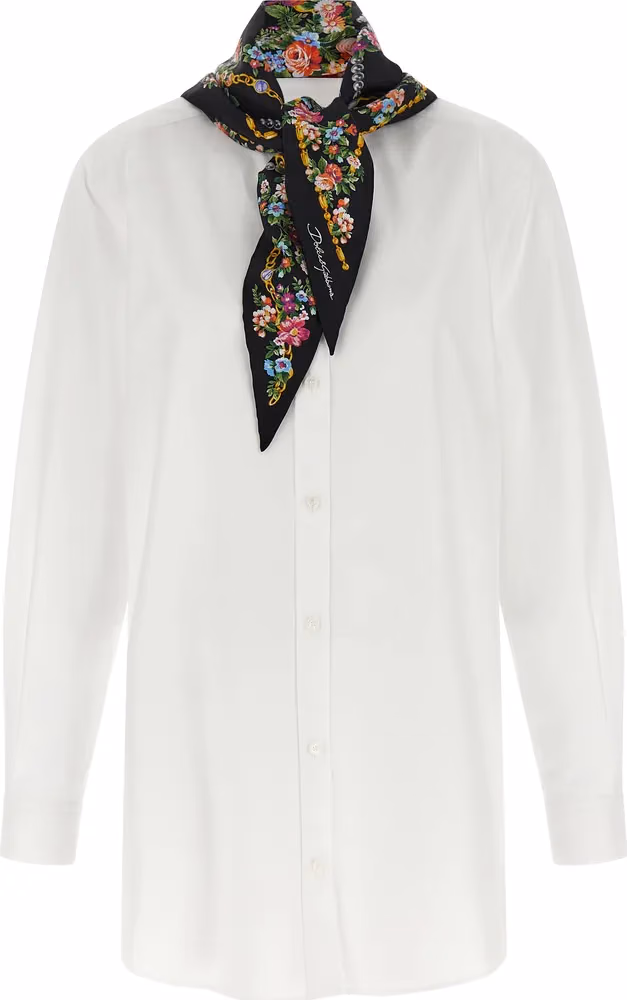 Dolce & Gabbana White Cotton Blouse