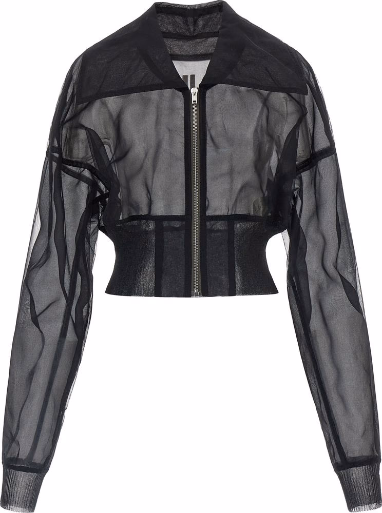 Rick Owens Black Nylon Bomber