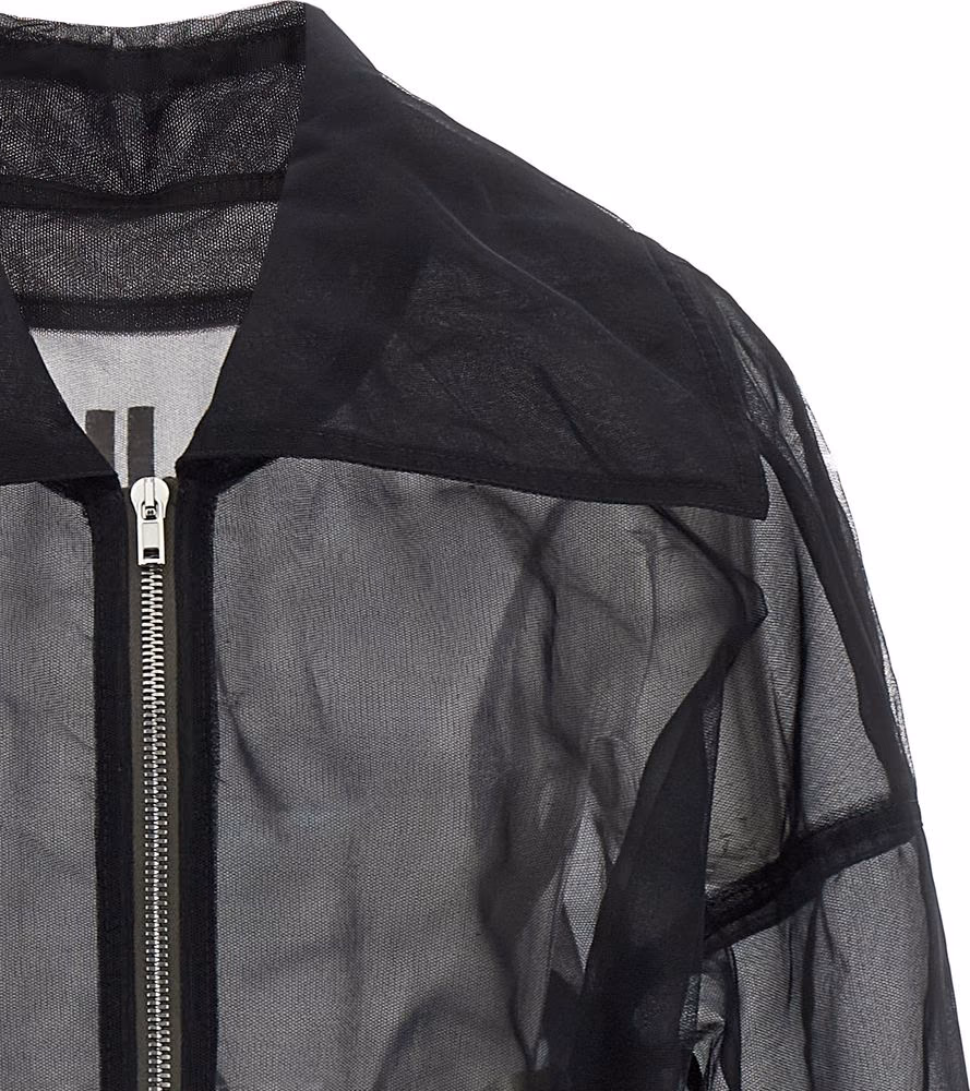 Rick Owens Black Nylon Bomber