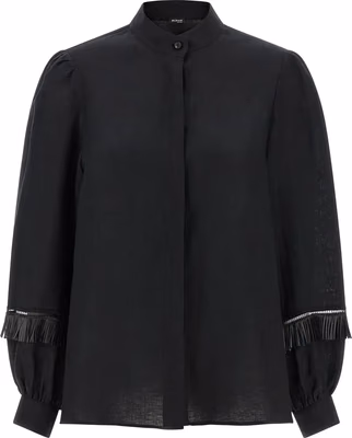 Black Linen Blouse