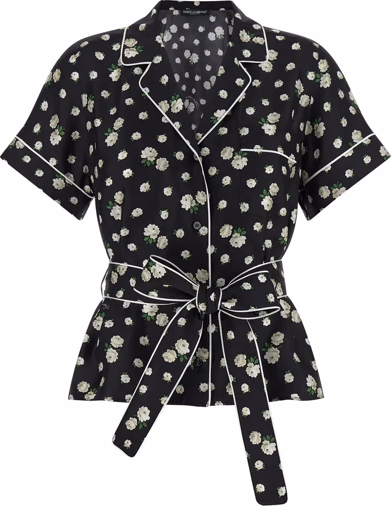 Dolce & Gabbana Black Silk Blouse